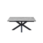 Kastonia 160 - 240cm Kamite Grey Sintered Stone Extending Dining Table - Pendle Village Furniture